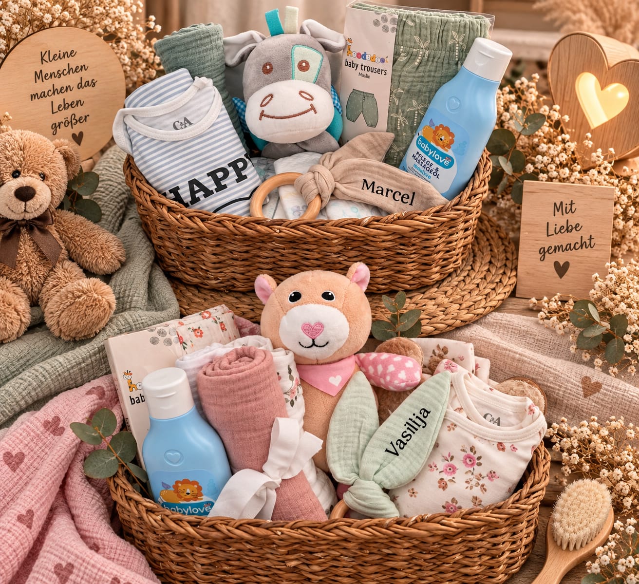 Geschenkkörbe mit Füllung