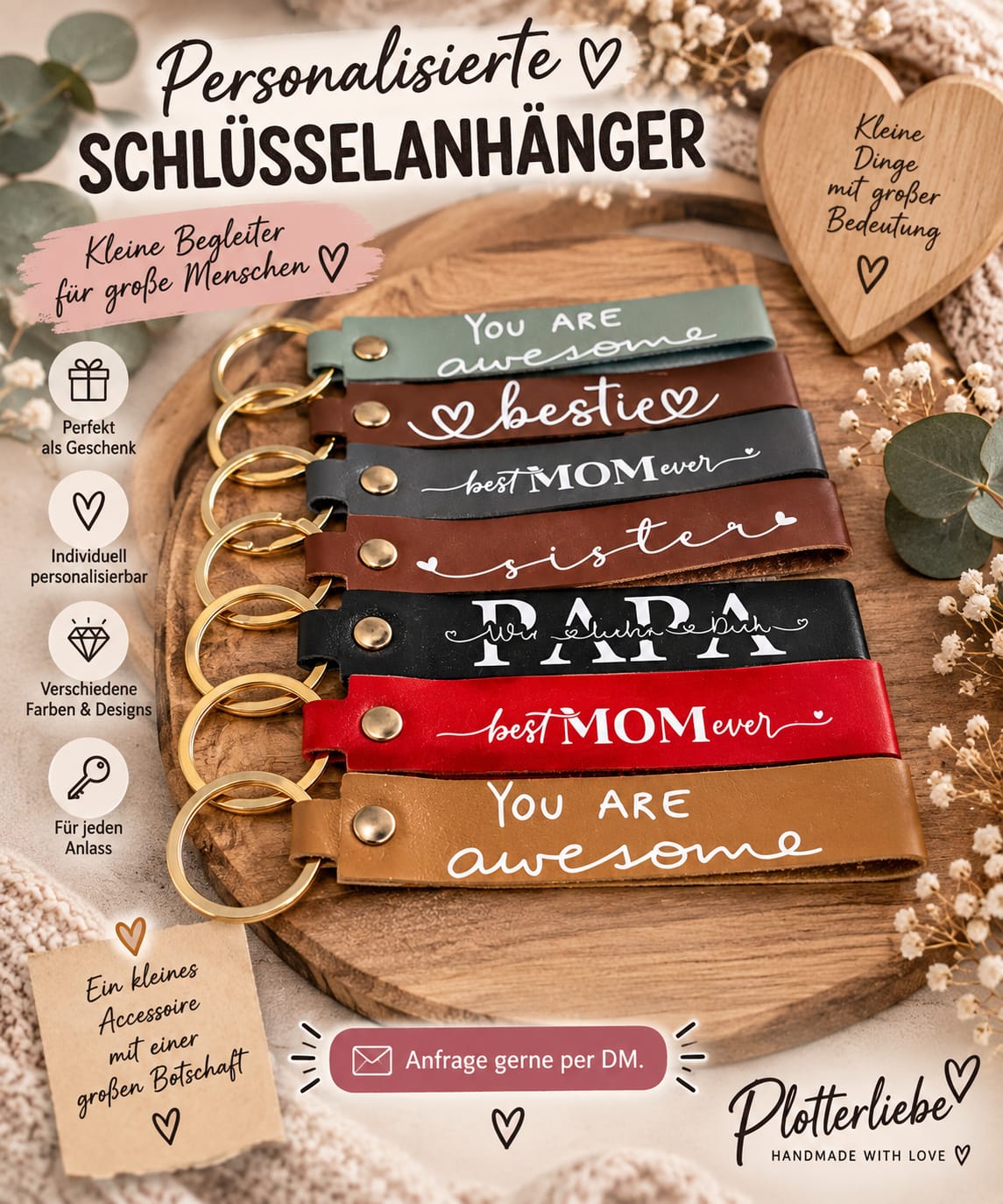 Leder-Schlüsselanhänger